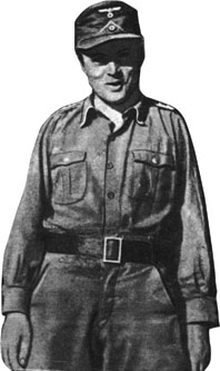 Hauptmann Theodor Oberlnder, Kommandant des deutsch-ukrainischen Bataillons Nachtigall