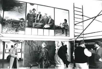 Aus der Zeit der Entstehung der nun abgeräumten Ausstellung in der Oberhausender Gedenkhalle 1983-198