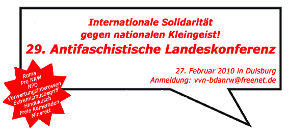 Internationale Solidaritt gegen den nationalen Kleingeist - 29. Antifaschistische Landeskonferenz